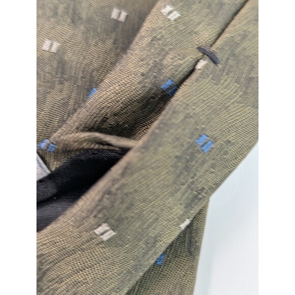 Embassy Row Silk Tie Green Wavy Pattern Men Necktie USA - Picture 4 of 7